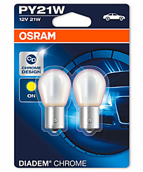 Лампы OSRAM DIADEM CHROME PY21W (BAU15S) (2 шт.) 7507DC-02B