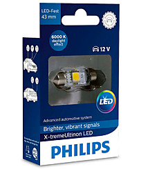 Philips Fest T10,5 12V-1W (SV8,5-43/11), 43 мм LED 6000K (1 шт.) 129466000KX1