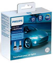 Philips Ultinon Essential LED FOG H11/ H8 / H16 6500K (2 шт.) 11366UE2X2