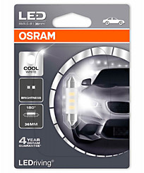 Osram (SV8.5-8), 36 мм LED 6000К 6436CW-01B